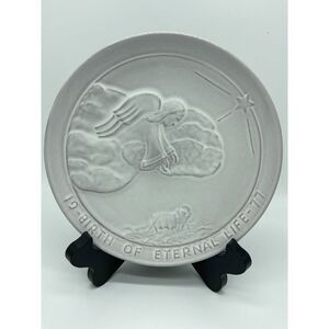 Vintage 1977 Frankoma‎ Christmas Plate Birth Of Eternal Life